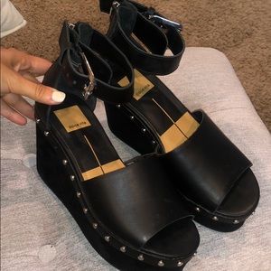 BLACK DOLCE VITA PLATFORM WEDGE